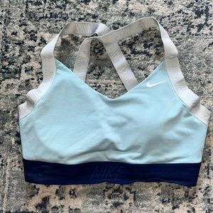 Blue Nike Crossback DriFit Sports Bra